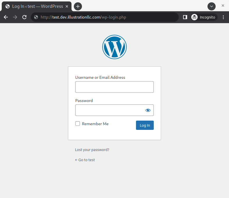 Beispielhafte Loginseite einer Wordpress Installation.